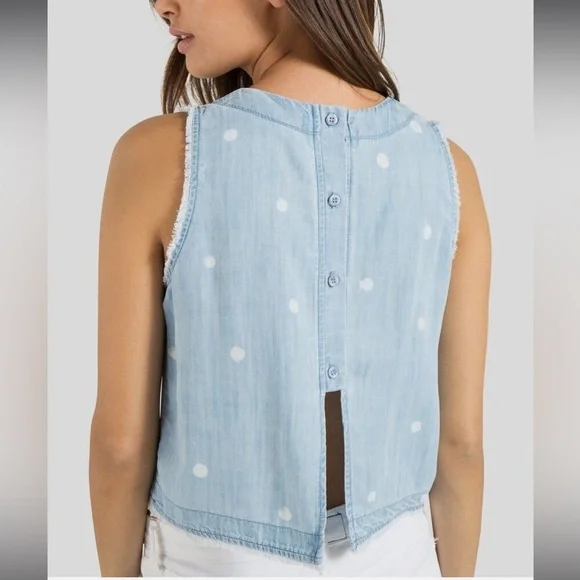 Anthropology | Polka Dot Chambray Tank - Picture 5 of 7